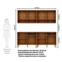 Ver imagem 4 de Cozinha Modulada Compacta 4 Peças 8 Portas e 2 Gavetas 200cm 100% MDF Viena Espresso Móveis Cinza/Canela/Platina