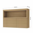 Ver imagem 2 de Armário Aéreo Modular Ripado 1 Porta Basculante Marquesa 120cm 100 Mdf