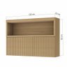 Armário Aéreo Modular Ripado 1 Porta Basculante Marquesa 120cm 100 Mdf - 2