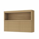 Ver imagem 1 de Armário Aéreo Modular Ripado 1 Porta Basculante Marquesa 120cm 100 Mdf