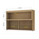 Ver imagem 3 de Armário Aéreo Modular Ripado 1 Porta Basculante Marquesa 120cm 100 Mdf