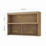 Armário Aéreo Modular Ripado 1 Porta Basculante Marquesa 120cm 100 Mdf - 3