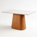 Ver imagem 1 de Mesa de Jantar Maya Retangular Tampo Laqueado com Vidro 120x90:off White