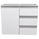 Ver imagem 2 de Balcão Móvel Mdf Armário de Banheiro 60cm sem Tampo/cuba Direito sem Fundo