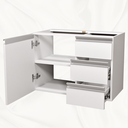 Ver imagem 3 de Balcão Móvel Mdf Armário de Banheiro 60cm sem Tampo/cuba Direito sem Fundo