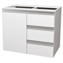 Ver imagem 1 de Balcão Móvel Mdf Armário de Banheiro 60cm sem Tampo/cuba Direito sem Fundo