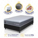 Ver imagem 3 de Conjunto Box Preto Argel Cinza Espuma D33 Solteiro 88x188x67 - King House