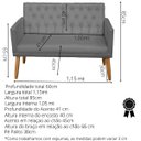 Ver imagem 5 de 1 Namoradeira 2 Poltronas Decorativa Mais Puff Resistente para Recepção Confortável Sala de Espera