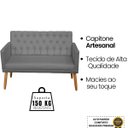 Ver imagem 6 de 1 Namoradeira 2 Poltronas Decorativa Mais Puff Resistente para Recepção Confortável Sala de Espera