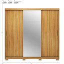 Ver imagem 7 de Guarda Roupa Dalila 3 Portas, 4 Gavetas, 3 Cabideiros Flex Cinamon Touch com Espelho e Pés - Demó