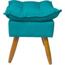 Ver imagem 2 de Kit 2 Puff Decorativo Quadrado para Sala Quarto Penteadeira Recepção Alice Pé Palito Castanho Suede