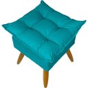 Ver imagem 4 de Kit 2 Puff Decorativo Quadrado para Sala Quarto Penteadeira Recepção Alice Pé Palito Castanho Suede