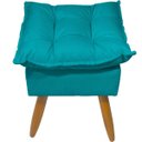 Ver imagem 3 de Kit 2 Puff Decorativo Quadrado para Sala Quarto Penteadeira Recepção Alice Pé Palito Castanho Suede