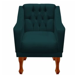Jogo de Sofá Namoradeira + 02 Poltronas para Escritorio Recepção Grecia - Suede Azul Marinho - 4