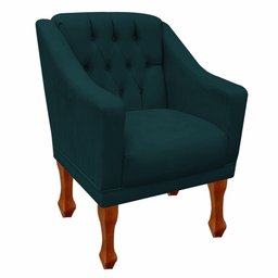 Jogo de Sofá Namoradeira + 02 Poltronas para Escritorio Recepção Grecia - Suede Azul Marinho - 6