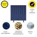 Ver imagem 3 de Cabeceira de Cama Solteiro Box 100 Cm Taís Suede Azul Marinho