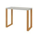 Ver imagem 2 de Escrivaninha Mesa Escritório 100% MDF 89,5cm Industrial Freijo e Off White Branco