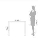 Ver imagem 4 de Escrivaninha Mesa Escritório 100% MDF 89,5cm Industrial Freijo e Off White Branco