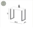 Ver imagem 3 de Escrivaninha Mesa Escritório 100% MDF 89,5cm Industrial Freijo e Off White Branco