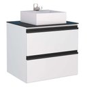 Ver imagem 2 de Conjunto Para Banheiro Aço Gaia 60 com Cuba Cubo Cozimax Branco