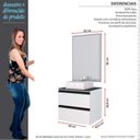 Ver imagem 5 de Conjunto Para Banheiro Aço Gaia 60 com Cuba Cubo Cozimax Branco
