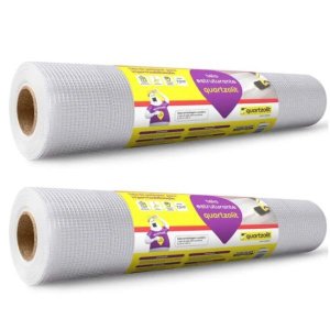 Kit 2 Tela Estruturante Rodapé Ralos 73cm X 10m Quartzolit