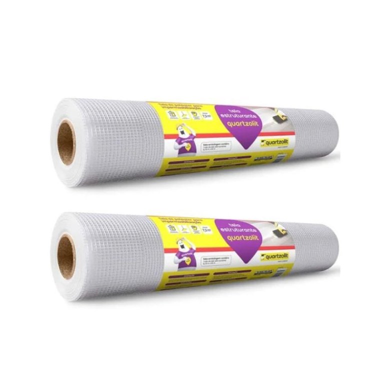 Kit 2 Tela Estruturante Rodapé Ralos 73cm X 10m Quartzolit