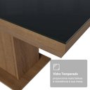 Ver imagem 7 de Conjunto Sala de Jantar Tampo de Vidro 6 Cadeiras Rustic/Preto/Silver Alba Madesa