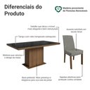 Ver imagem 4 de Conjunto Sala de Jantar Tampo de Vidro 6 Cadeiras Rustic/Preto/Silver Alba Madesa