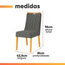 Ver imagem 4 de Conjunto Sala de Jantar Mesa Tampo em Vidro 1,80m Vick 6 Cadeiras Bel