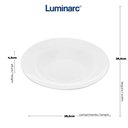 Ver imagem 6 de Prato Fundo Branco 28cm Vidro Opalino Avulso Massa Risoto Entradas Friends Time Lyor