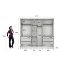 Ver imagem 5 de Guarda Roupa Casal 6 Portas 6 Gavetas Bari Novo Horizonte