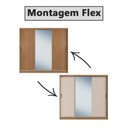 Ver imagem 3 de Guarda Roupa Roupeiro Dalila 3 Portas Espelho 4 Gavetas 5 Prateleiras Amendola Off White Demóbile