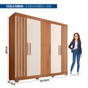 Ver imagem 2 de Guarda Roupa Casal Sophia 5 Portas 2 Gavetas Caemmun
