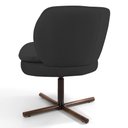 Ver imagem 3 de Poltrona Decorativa Sala de Estar Melissa Base Xis Giratória C-465 Linho Chumbo - Domi