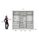 Ver imagem 5 de Guarda Roupa Casal 6 Portas 8 Gavetas Bari Novo Horizonte