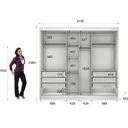 Ver imagem 5 de Guarda Roupa Casal com Espelho 3 Portas 6 Gavetas Údine Novo Horizonte