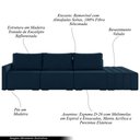 Ver imagem 5 de Sofá Ilha Modulado Milos 342cm Puff Lateral Veludo Azul Marinho G33 - Gran Belo