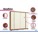 Ver imagem 5 de Guarda Roupa Casal 4PTS 3GAV Pé CB03T591 Offwhite Kappesberg