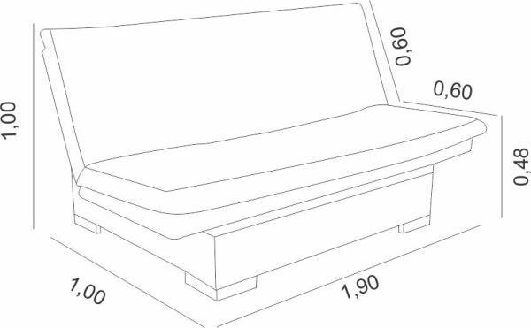 Sofá Cama com Bau Multiuso em Suede Essencial Estofados - 8