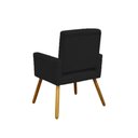 Ver imagem 3 de Poltrona Cadeira Decorativa c/ Costas Vazadas Camila Pés Palito Suede Preto - LM DECOR