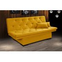 Ver imagem 1 de Sofá Cama com Bau Multiuso em Suede Essencial Estofados