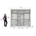 Ver imagem 5 de Guarda Roupa Casal com Espelho 3 Portas 6 Gavetas Toulon Espresso Móveis