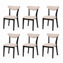 Ver imagem 1 de Kit 6 Cadeira de Jantar Madeira Maciça Floripa Estofada Premium Ergonomica Confortável Di Franco