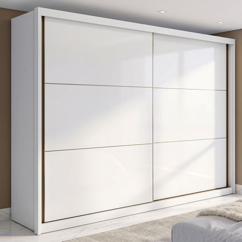 Guarda Roupa Casal 2 Portas Correr 100% MDF Toronto Lopas