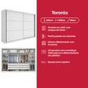 Ver imagem 2 de Guarda Roupa Casal 2 Portas Correr 100% MDF Toronto Lopas