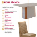 Ver imagem 7 de Mesa de Jantar Isadora 180cm Tampo MDF Vidro Canto Copo com 6 Cadeiras Yasmin