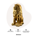Ver imagem 5 de Escultura Estátua Decorativa Leão Sentado 108cm:dourado Envelhecido