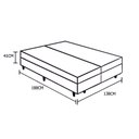 Ver imagem 4 de Cama Box Baú Casal Bipartido King Design Suede Bege 138x188x41