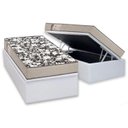 Ver imagem 1 de Cama Box Baú Solteiro: Colchão Espuma Ortobom D26 Physical Ultra Resistente + Base CRC Courano White
